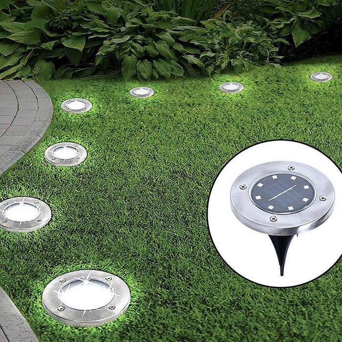 12x Solar Powered LED Buried Inground Recessed Light Garden Outdoor Deck Path-#product_category#-Home Living Store