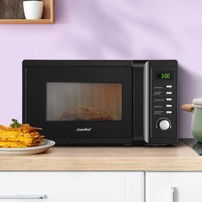 20L Microwave Oven 700W Countertop Kitchen Cooker Black-#product_category#-Home Living Store