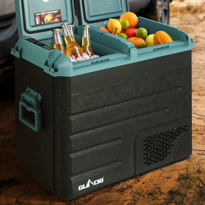 Glacio 60L Portable Fridge Freezer Fridges Cooler Camping 12V/24V/240V Caravan -Home Living Store - -