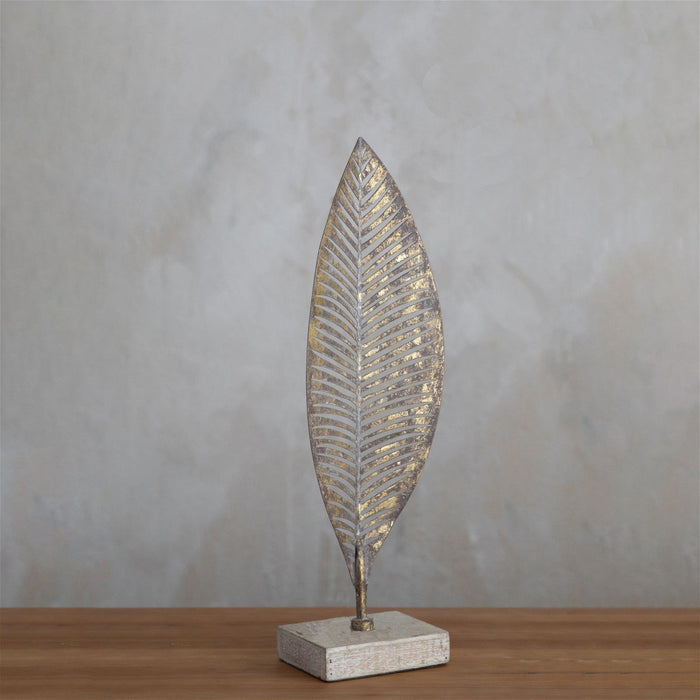 50cm Table Top Gold Leaf Ornament by Urban Style-#product_category#-Home Living Store