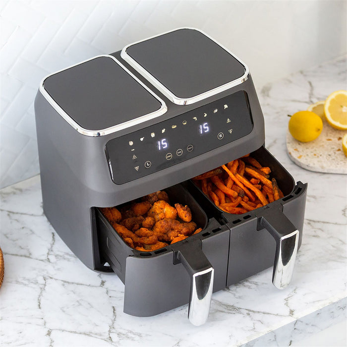 8L Dual Zone Digital Air Fryer with 200C, 10 Cooking Programs-#product_category#-Home Living Store
