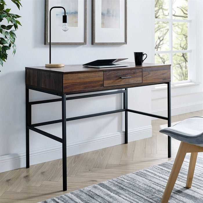 ADEPT Modern Desk in Walnut Finish by Urban Style-#product_category#-Home Living Store
