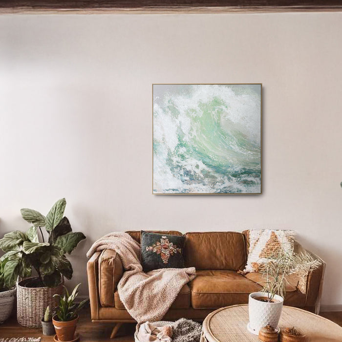 Brushmarks Embellished Canvas Waves by Urban Style