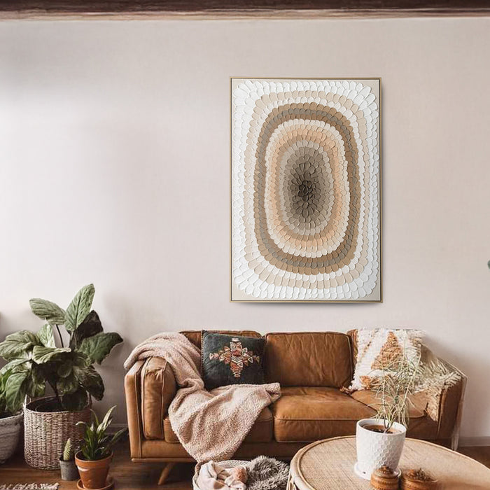 Brushmarks Oil Painting Textured Ochre Strokes by Urban Style