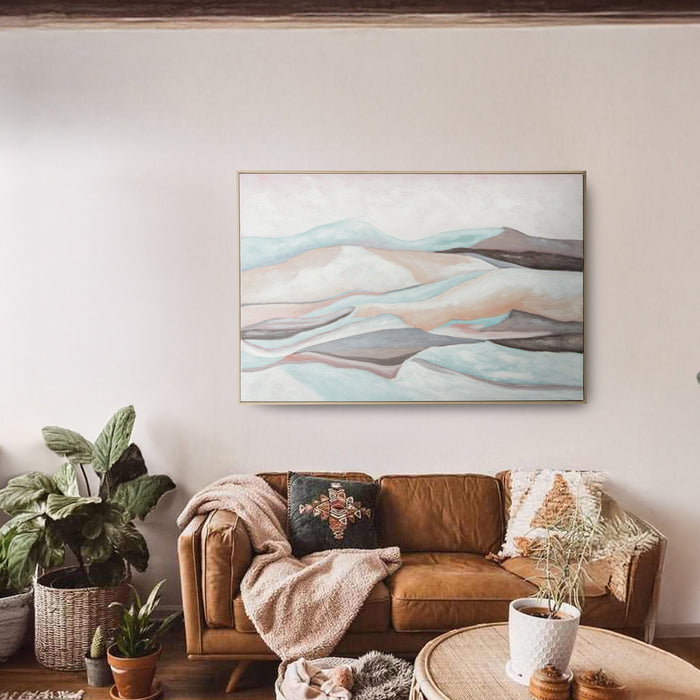 Brushmarks Oil Painting Textured Mountain Landscape by Urban Style
