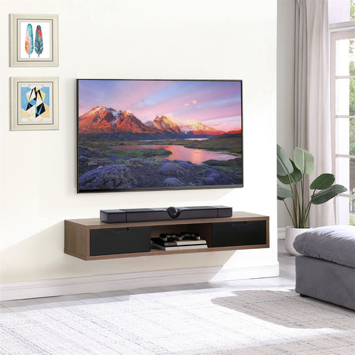 Air Entertainment Unit, Wall Mount, Entertainment Unit, 1500mm Dark Oak by Criterion - Home Living Store - Floating TV Cabinet