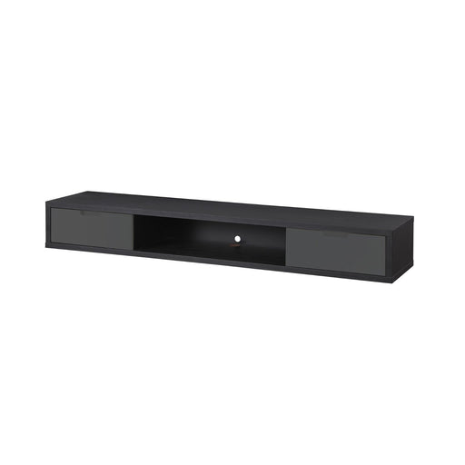 Air Entertainment Unit, Wall Mount, Entertainment Unit, 1800mm Black Oak with Grey Drawers by Criterion-#product_category#-Home Living Store