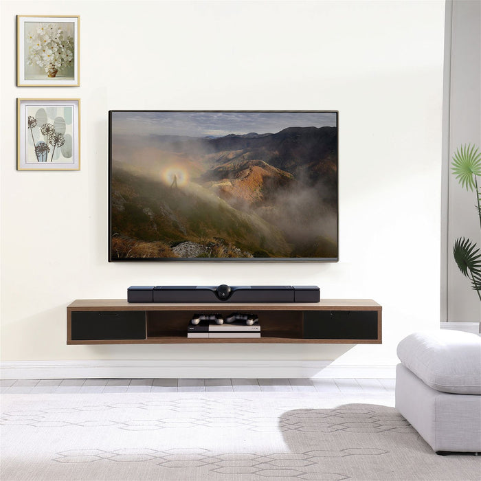 Air Entertainment Unit, Wall Mount, Entertainment Unit, 2000mm Dark Oak by Criterion - Home Living Store - Floating TV Cabinet