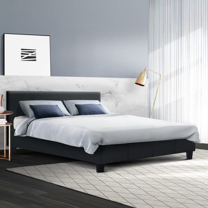 Artiss Bed Frame Queen Size Charcoal NEO -Home Living Store - -