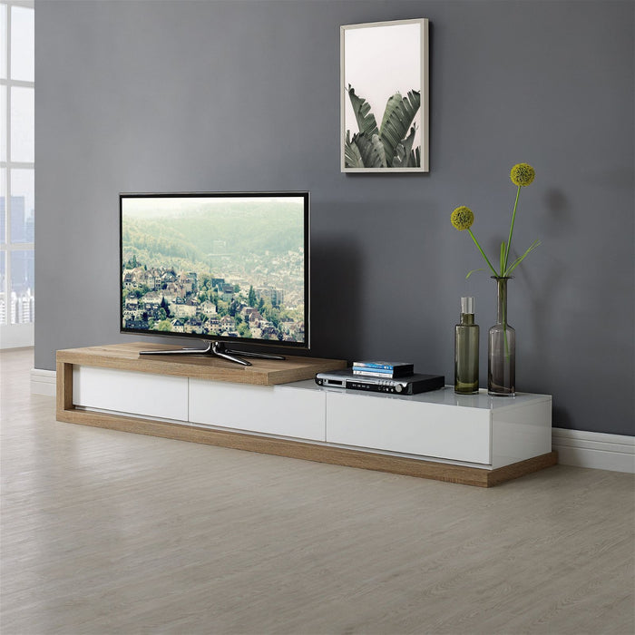 CONCERTINA Expandable TV Cabinet Oak by Criterion™ -Home Living Store - -