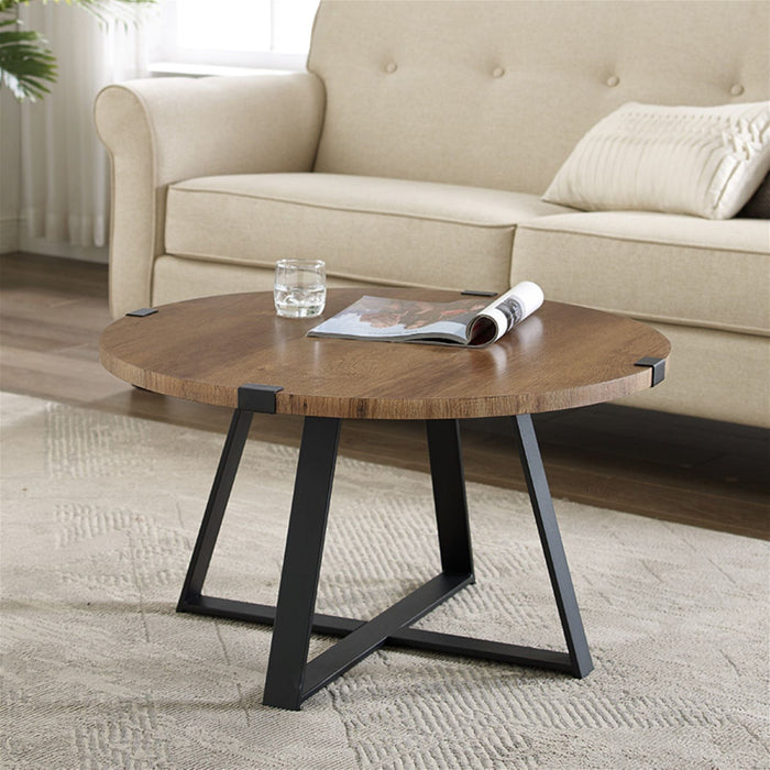 Capri Round Coffee Table - Dark Oak by Criterion - Home Living Store - Coffee Table