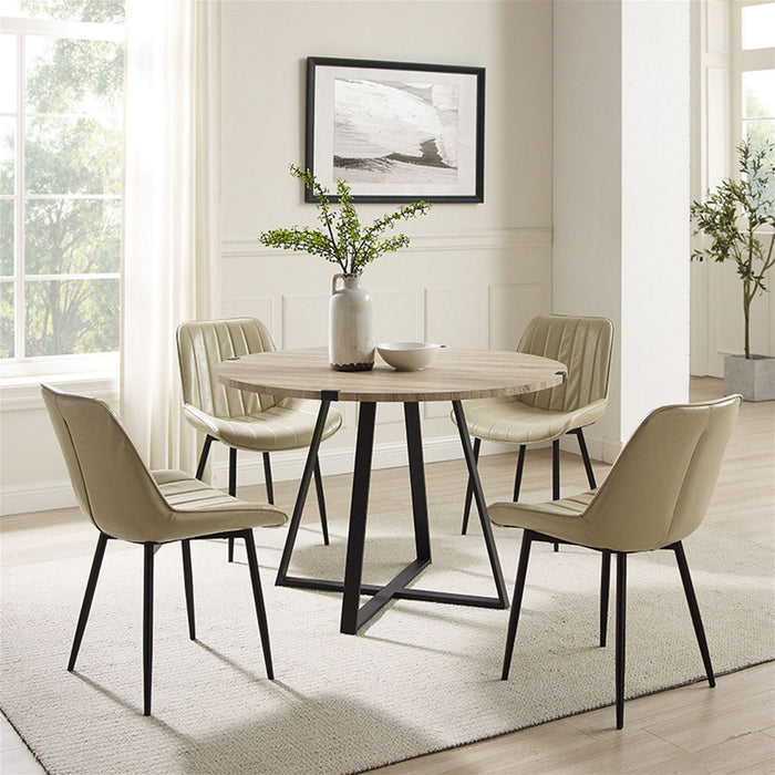 Capri Round Dining Table - Oak by Criterion™ -Home Living Store - -