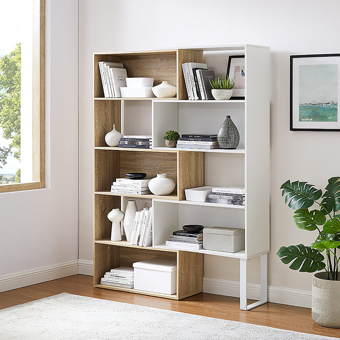 Accord Bookcase 180cm Oak White by Criterion