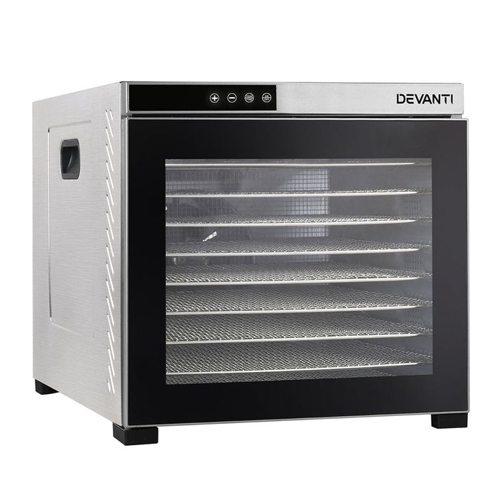 Devanti 10 Trays Food Dehydrator Stainless Steel Tray -Home Living Store - -