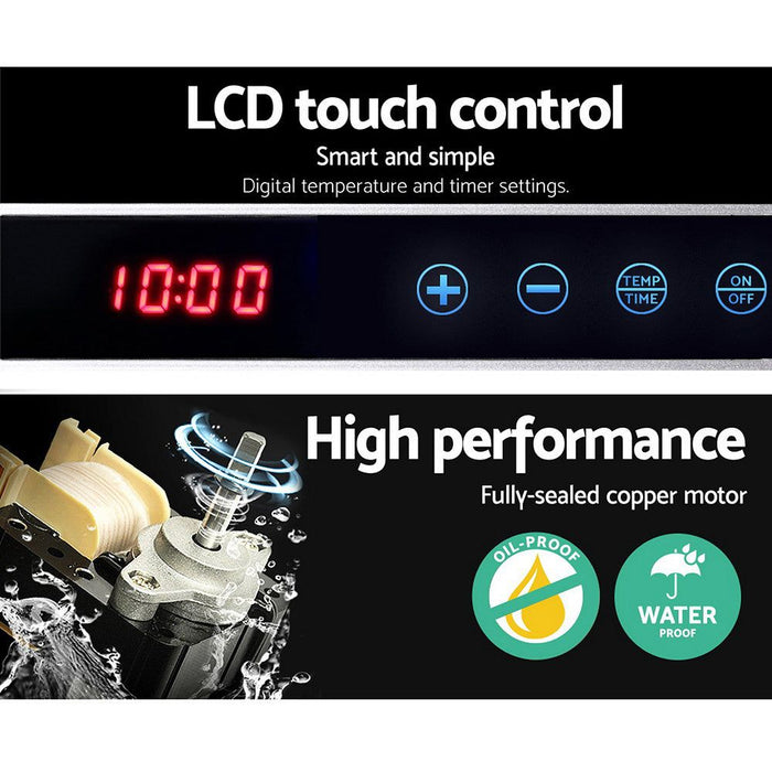 Devanti 10 Trays Food Dehydrator Stainless Steel Tray -Home Living Store - -