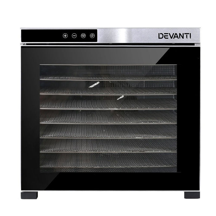 Devanti 10 Trays Food Dehydrator Stainless Steel Tray -Home Living Store - -