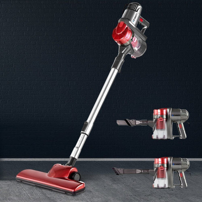 Devanti Corded Handheld Bagless Vacuum Cleaner - Red and Silver -Home Living Store - -