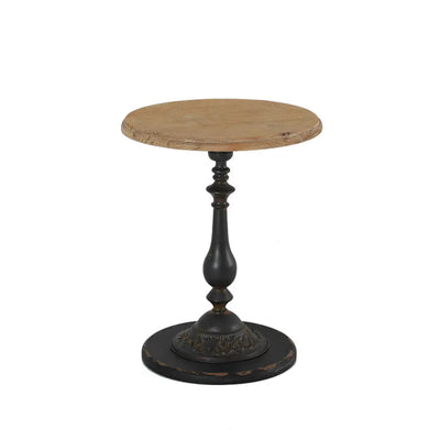 Finn End Table 490mm, Raw Pine Top with Black Leg, Base by Criterion-#product_category#-Home Living Store