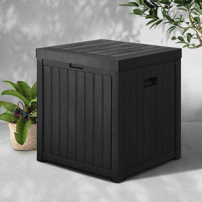 Gardeon Outdoor Storage Box 195L Bench Seat Garden Deck Toy Tool Sheds -Home Living Store - -