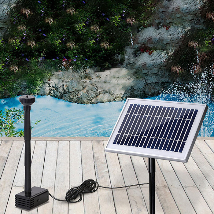 Gardeon Solar Pond Pump Powered Water Outdoor Submersible Fountains Filter 4.6FT -Home Living Store - -