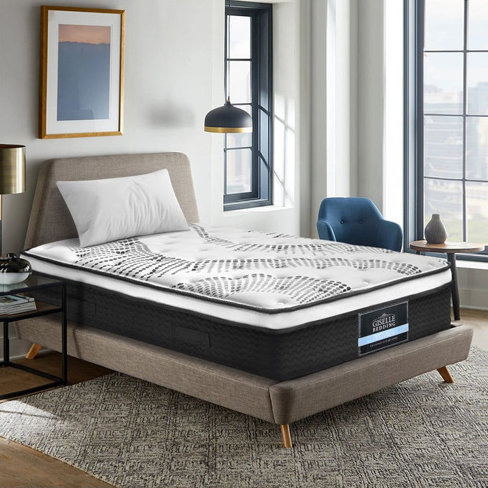 Giselle Bedding 32cm Mattress Euro Top Single -Home Living Store - -