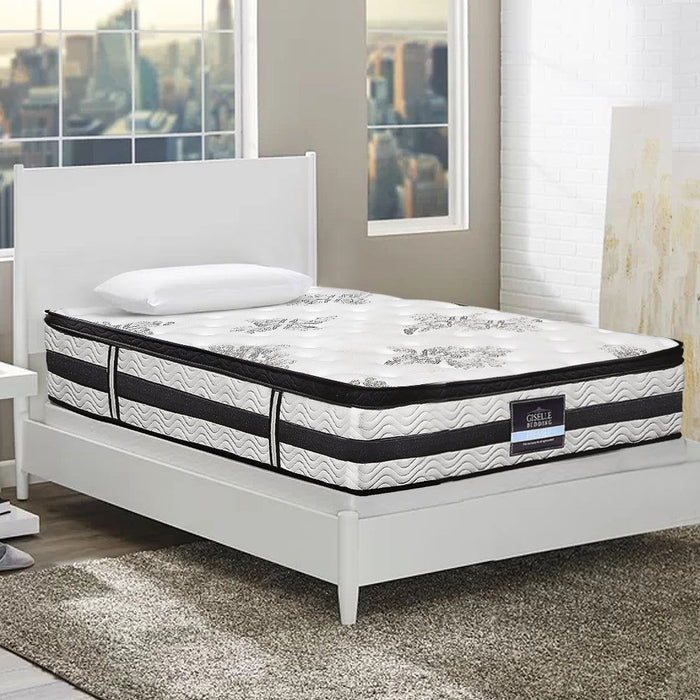 Giselle Bedding 34cm Mattress Euro Top Pocket Spring Single -Home Living Store - -