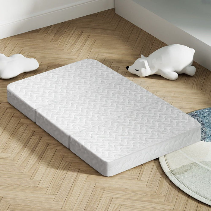 Giselle Bedding Foldable Mattress Folding Foam Cot Bed White -Home Living Store - -