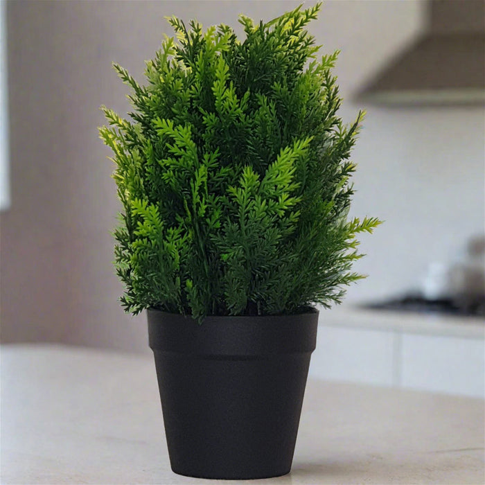 Green Shrub 25cm Life-like Artificial Plant by Criterion -Home Living Store - -