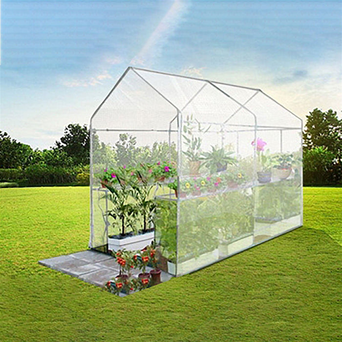 Instahut 3x4m Tarp Camping Tarps Poly Tarpaulin Heavy Duty Cover 135gsm Clear -Home Living Store - -