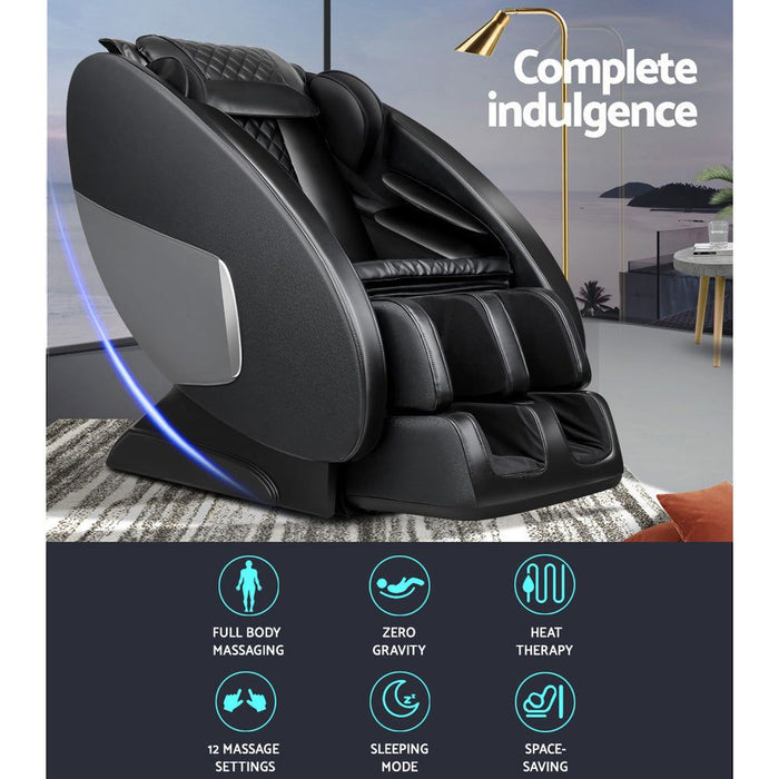 Livemor Massage Chair Electric Recliner Massager Black Ellmue -Home Living Store - -
