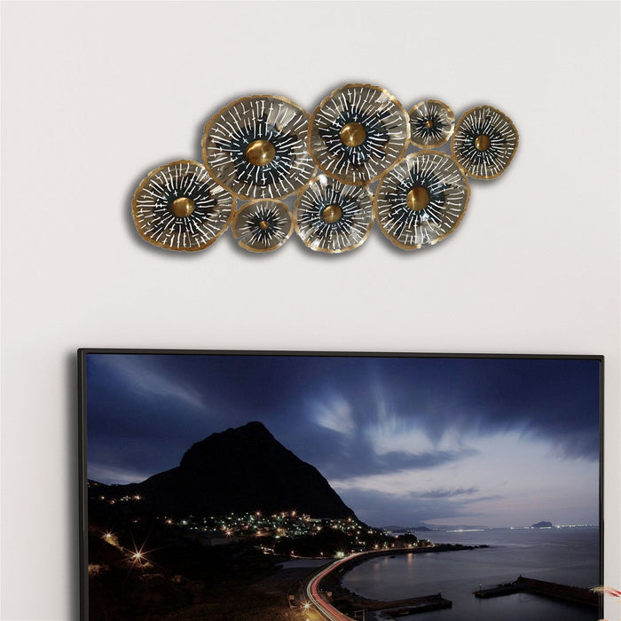 Ocean Cloud Wall Art Metal Flowers by Urban Style -Home Living Store - -