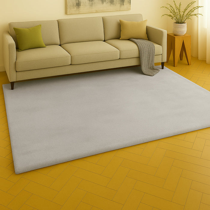 Plush Rabbit Fur Rug - Silver | 240 x 340cm by Urban Style