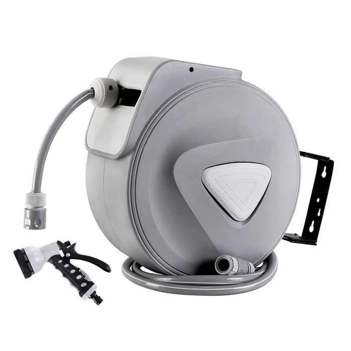 Retractable Hose Reel 30M Garden Water Auto Rewind Spray Gun -Home Living Store - -