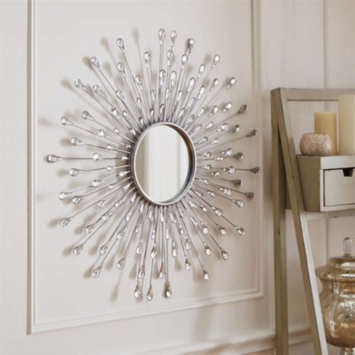 Star Burst Halley Mirror Silver by Criterion - Home Living Store - Wall Mirror