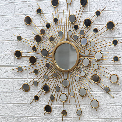 Star burst Aster Gold Round Mirror by Criterion - Home Living Store - Wall Mirror