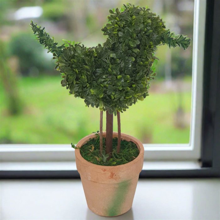 Topiary Duck 21cm Artificial Plant In Terracotta-Look Pot by Criterion -Home Living Store - -