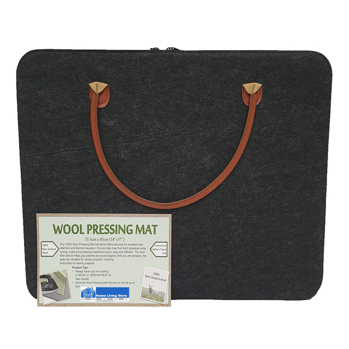Wool Mat - Medium for Ironing 17" Wide. Bonus Carry Bag and Silicon Ironing Mat-Home Living Store-