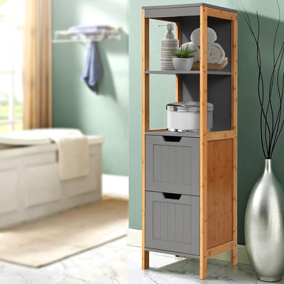 Artiss Bathroom Cabinet 115cm Bamboo Shelf-#product_category#-Home Living Store