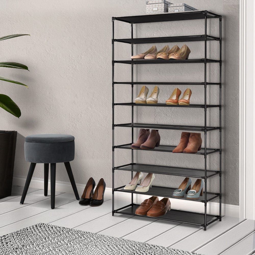 Black stackable shoe rack 2025