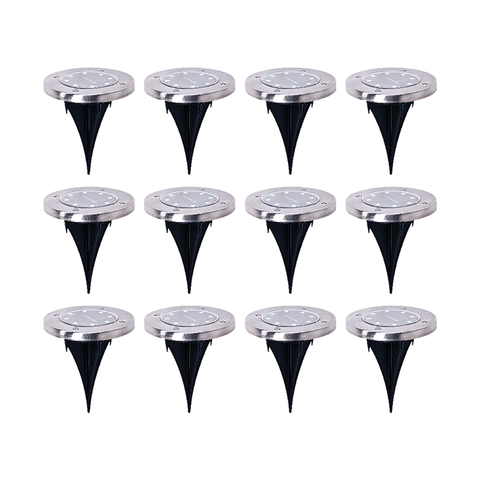 12x Solar Powered LED Buried Inground Recessed Light Garden Outdoor Deck Path-#product_category#-Home Living Store