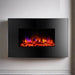 2000W Wall Mounted Electric Fireplace Fire Log Wood Heater Realistic Flame Home Living Store