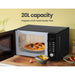 20L Microwave Oven 700W Countertop Kitchen Cooker Black-#product_category#-Home Living Store