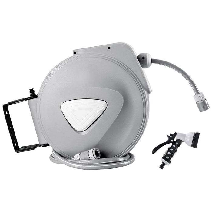 20M Retractable Water Hose Reel Garden Storage AutoRewind Spray Gun-#product_category#-Home Living Store