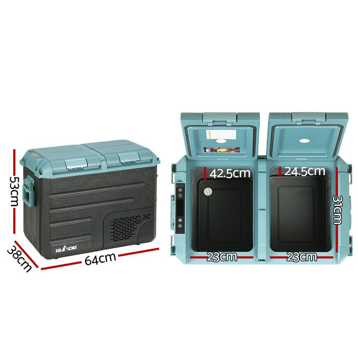 Glacio 50L Portable Fridge Freezer Fridges Cooler Camping 12V/24V/240V Caravan -Home Living Store - -  