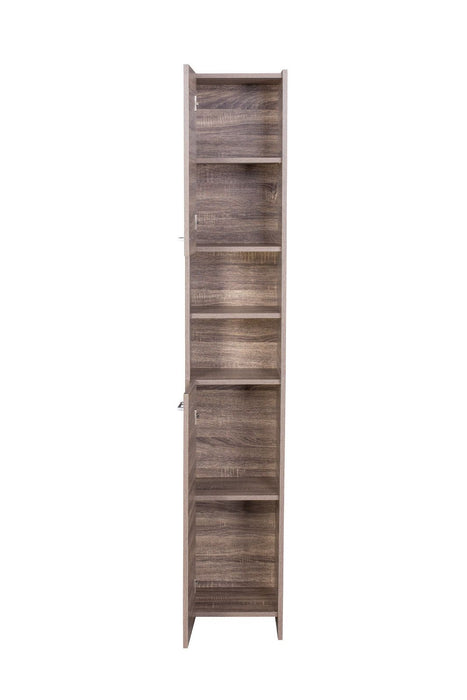 Alto Bathroom Tallboy Narrow High Cabinet With 2 Doors/2 Shleves - Walnut -Home Living Store - -  