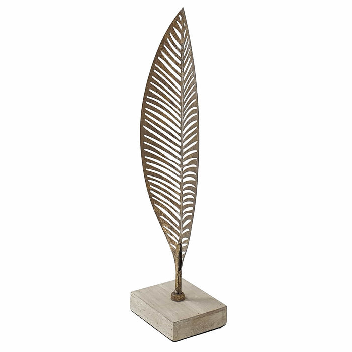 37cm Table Top Gold Leaf Ornament by Urban Style-#product_category#-Home Living Store