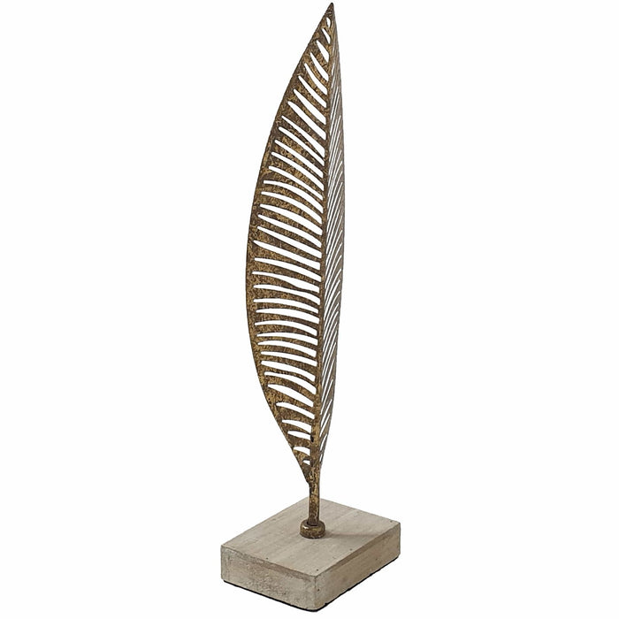 37cm Table Top Gold Leaf Ornament by Urban Style-#product_category#-Home Living Store