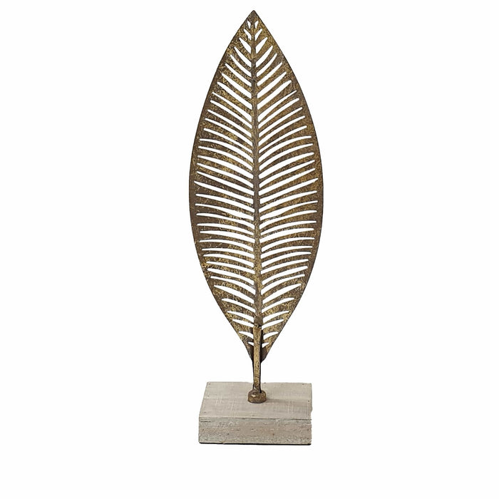 37cm Table Top Gold Leaf Ornament by Urban Style-#product_category#-Home Living Store