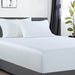 400 thread count bamboo cotton 1 fitted sheet with 2 pillowcases double white-#product_category#-Home Living Store