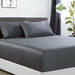 400 thread count bamboo cotton 1 fitted sheet with 2 pillowcases single charcoal-#product_category#-Home Living Store